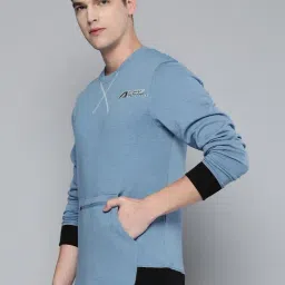 ALCIS Blue Regular Fit Printed Sweatshirt image 3