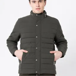 Red Tape Olive Full Sleeves Mock Collar Jacket image 1