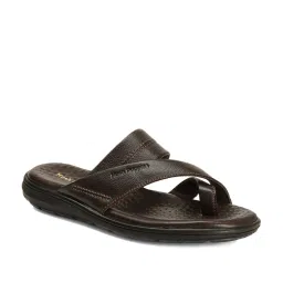 Hush Puppies by Bata Men's Brown Cross Strap Sandals image 2