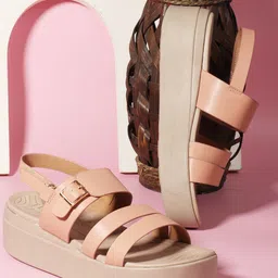 ELLE Platform Sandals with Buckles image 2