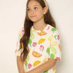 VERO MODA GIRL Multicolor Cotton Printed Top image 3