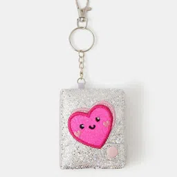 Accessorize Girls White Embroidered Notebook Keychain-picture-45