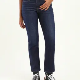 Levi's 724 Dusty Blue Straight Fit High Rise Jeans-picture-27