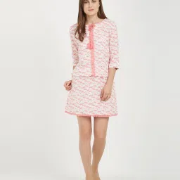 Soie Pink Cotton Printed Sleep T-Shirt image 4