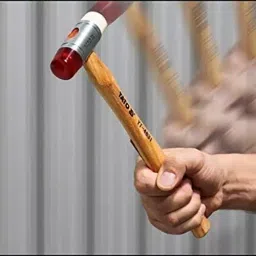 Yato Pu and Nylon Hammer with Wood Handle 28 mm, YT-4631 image 2