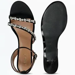 Saint G Women's Isla Black Ankle Strap Stilettos image 3