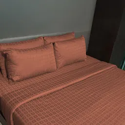 Oyvu Brown Bedsheet with 2 Pillow Covers image 4