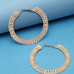 Madame Peach Circular Handmade Drop Earrings-image-29