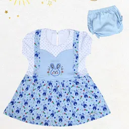 SHAKTI CREATION Kids-Girls Floral Print Pinafore Dress-picture-33
