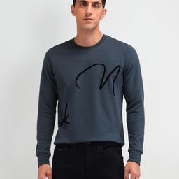 Arrow New York Men Typography Printed Pure Cotton Round Neck Sweatshirt-picture-12