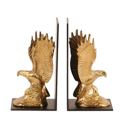 Decor de Maison Gold-Toned & Black The Helion Pair Bookend Showpiece-image-12