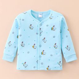 TANGO Fleece Full Sleeves Duck Printed Vest - Sky Blue-picture-43