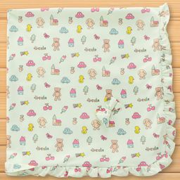 CUCUMBER Interlock Knit Towel With Vehicle Print L 81 x B 81 cm - Light Green-picture-4