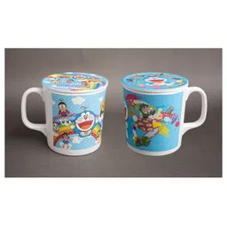Superware Melamine Kids Mug With Lid - Doremon Rainbow & Gadgets (Set of 2) - CL342 - 320 ml-image-82