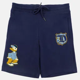 Wear Your Mind Cotton Knit Disney Featuring Donald Duck Printed Shorts - Navy Blue-picture-15