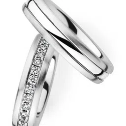 SILVERISH Set Of 2 Cubic Zirconia Stone Studded Finger Rings-picture-30