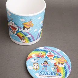 Superware Melamine Kids Mug With Lid - Doremon Rainbow & Gadgets (Set of 2) - CL342 - 320 ml image 3