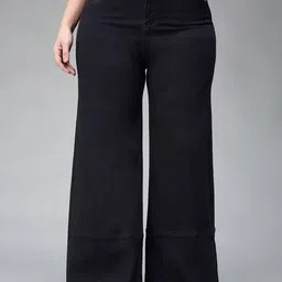 Miss Chase A+ Women Wide Leg High-Rise Heavy Fade Stretchable Jeans-image-20