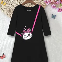 YK X Trampoline Girls Pack Of 2 Graphic Printed A-Line Dress image 3