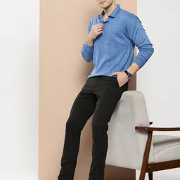 INVICTUS Men Self Design Acrylic Pullover image 3