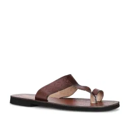 Bata Men's Brown Toe Ring Sandals image 2