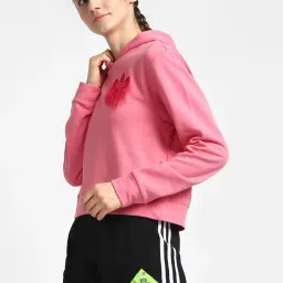 Adidas Originals Pink Embroidered Hoodie image 3