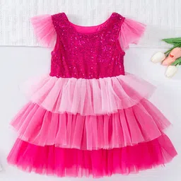 LULU & SKY Girls Embellished Sequined Detail Fit & Flare Dress image 5