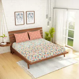 Spaces Atrium Multicolor Cotton 144 TC Bed Sheets Set-image-27