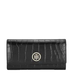Tommy Hilfiger Renee Black Textured Wallet for Women-picture-26