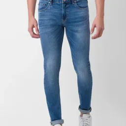 Spykar Blue Cotton Super Slim Fit Jeans-picture-34