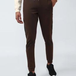 Van Heusen Flex Brown Slim Fit Printed Joggers-picture-3
