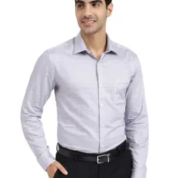 Arrow Grey Cotton Slim Fit Checks Shirt-picture-10