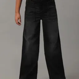 Under Fourteen Only Girls Black Cotton Regular Fit Jeans-picture-38