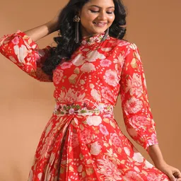 Morchari Women Printed Maxi Ethnic Gown image 2