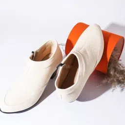 TRYME Women's Cream Casual Boots-picture-34