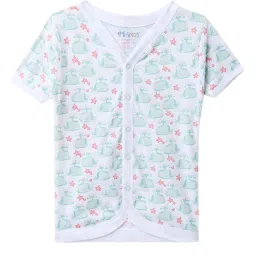 MiArcus Kids Green Printed Open Vest (Pack Of 3) image 4