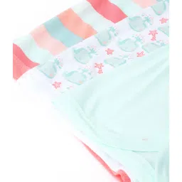 MiArcus Kids Green Printed Open Vest (Pack Of 3) image 5