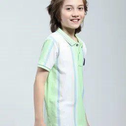 Monte Carlo Boys Striped Polo Collar T-shirt image 2