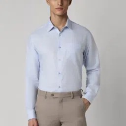 Van Heusen Blue Cotton Regular Fit Printed Shirt-picture-27