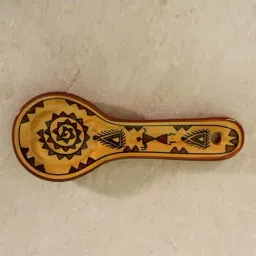 Unravel India Brown & Black Ceramic Mughal Spoon Rest - Set of 1 image 3