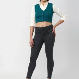 Forever 21 Teal Regular Fit Sweater image 4