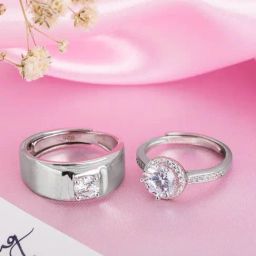 Zavya 925 Silver Eternal Sparkle Rhodium-Plated Adjustable Ring for Unisex-picture-39
