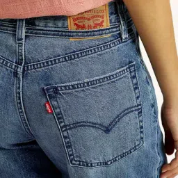 Levi's Women's Mid Indigo XL Straight Fit Mid Rise Jeans image 5