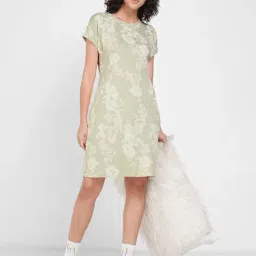 Dreamz By Pantaloons Green Comfort Fit Printed Night Dress image 4