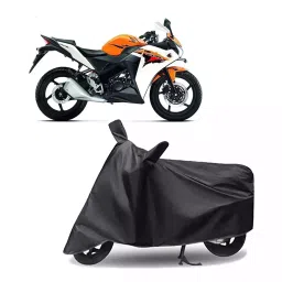 Auto Pearl Polyester Two Wheeler Cover for Honda CBR 150R (Grey)-picture-22