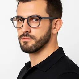 goglassic Unisex Clear Lens & Black Square Sunglasses with-picture-40