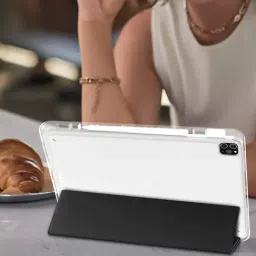 Gripp Ultra Transparent Pc Back Case for Ipad Pro 12.9 Inch (4Th/5Th/6Th Generation) - Black-image-4