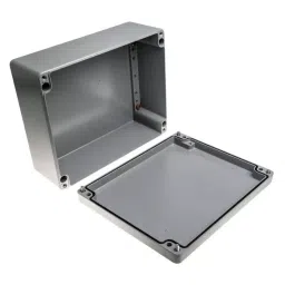 RS PRO Grey Die Cast Aluminium Enclosure, IP66, Grey Lid, 280 x 230 x 110 mm Model No 7609008 image 2