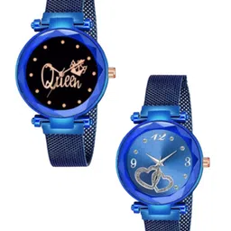 Miss Perfect Women Embellished Dial & Bracelet Style Straps Analogue Watch DF190-picture-48