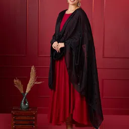 Dupatta Bazaar Embroidered Dupatta with Thread Work-picture-17